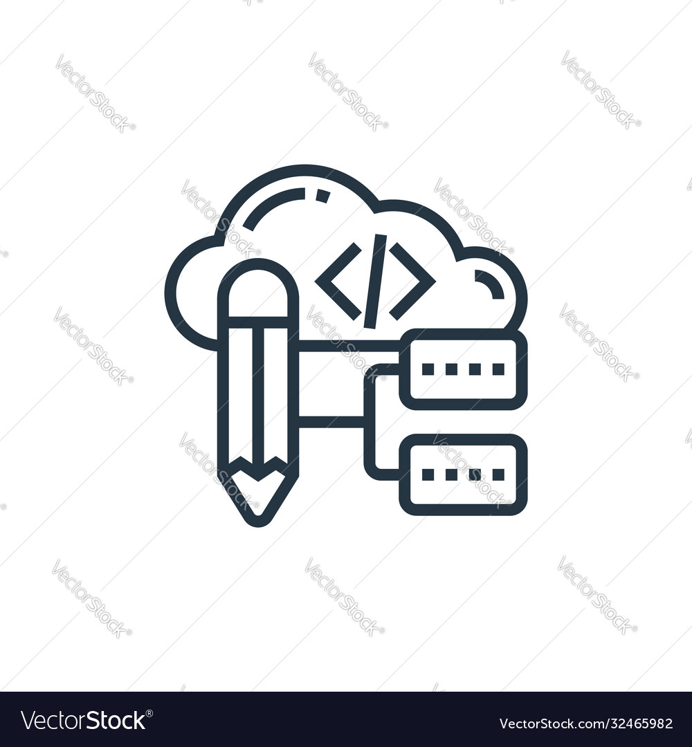 Programing icon isolated on white background vector image Programing icon isolated on white background
