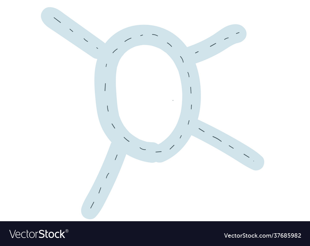 Road is curving hand drawing cartoon simple style