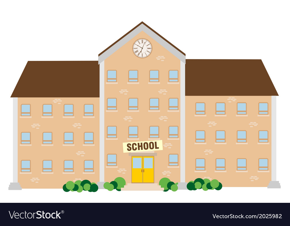 School building Royalty Free Vector Image - VectorStock