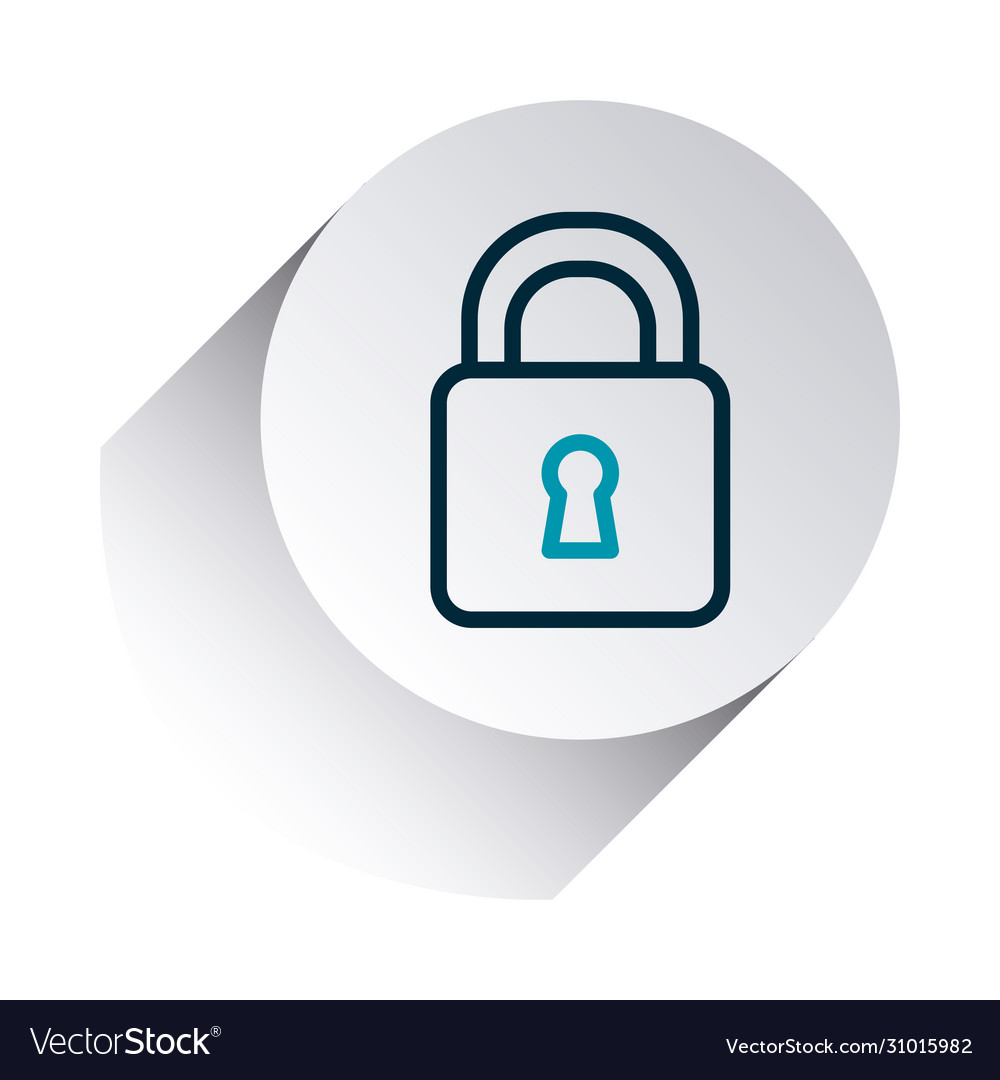 Smartphone app buttons concept security padlock