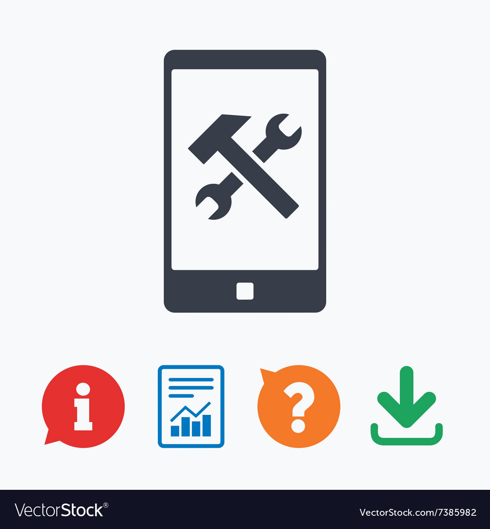 Smartphone-Reparatur Zeichen Symbol Service Symbol