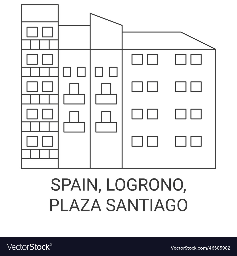 Spain logronoplaza santiago travel landmark Vector Image