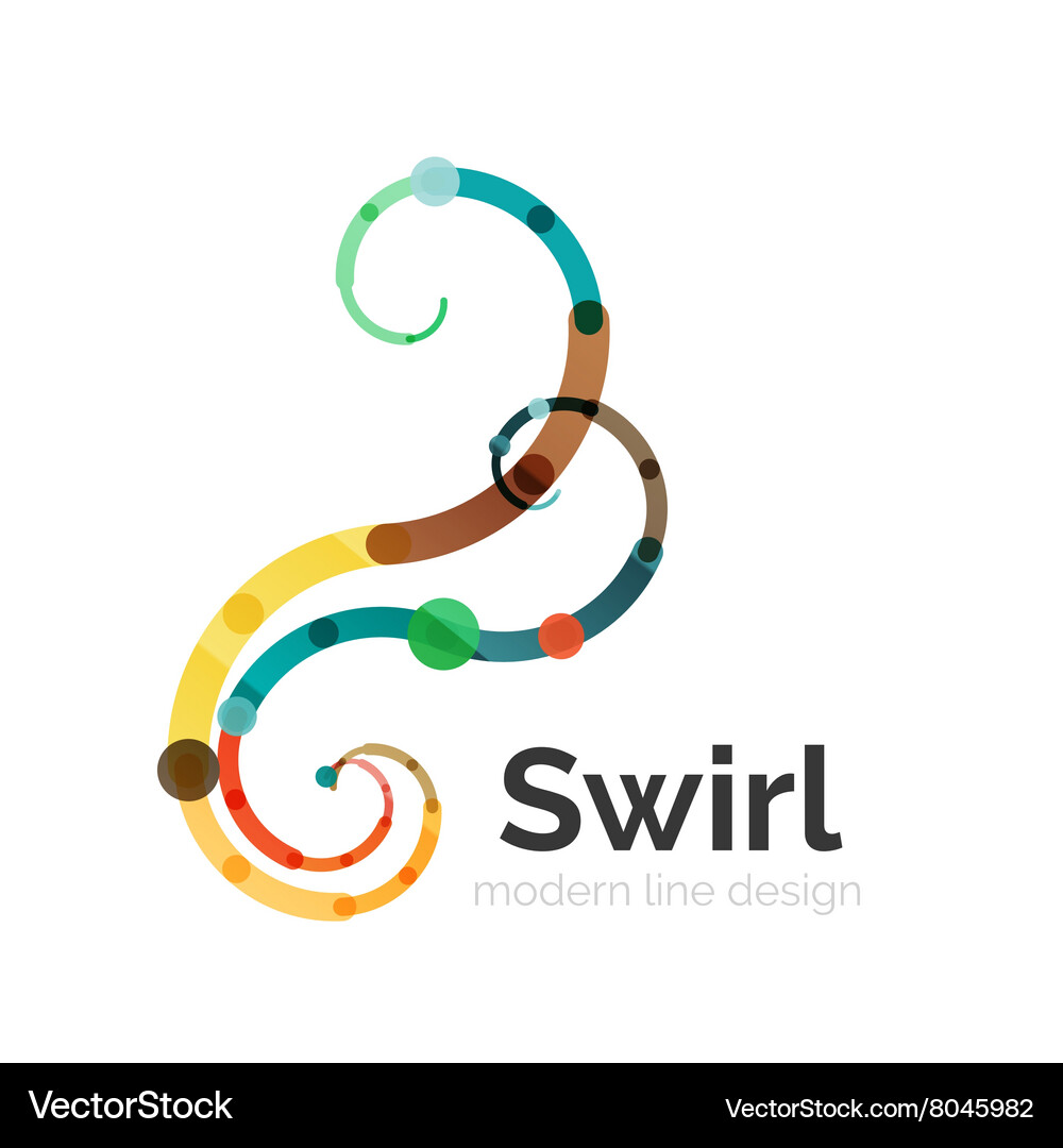 Swirl circle logo Royalty Free Vector Image - VectorStock