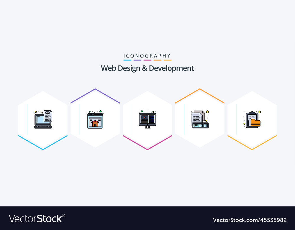 Web design and development 25 filledline icon
