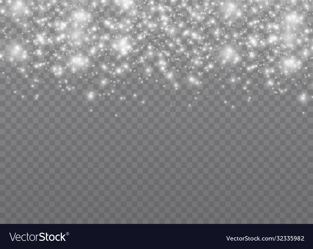 White dust sparks Royalty Free Vector Image - VectorStock