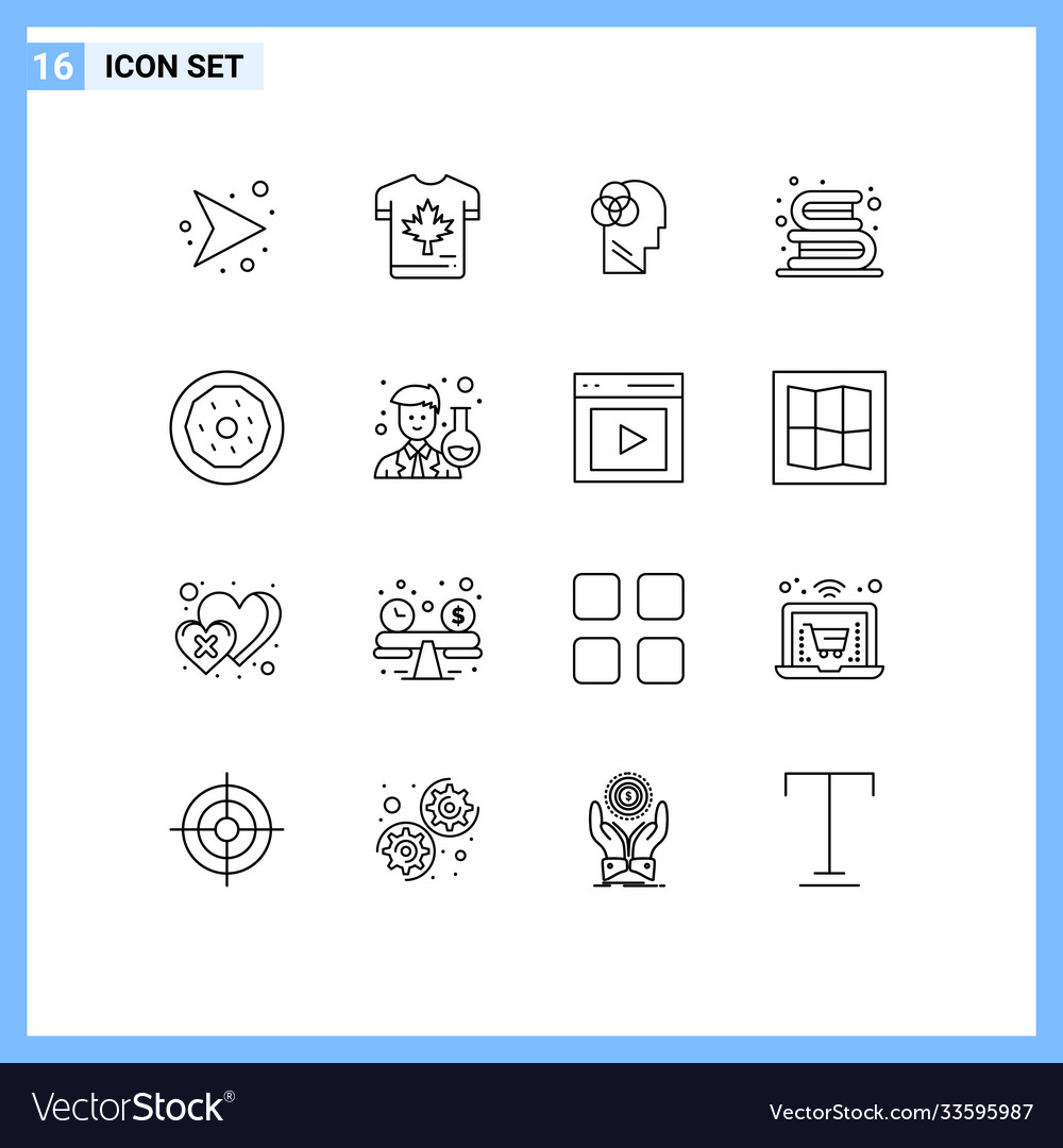 16 universal outlines set for web and mobile