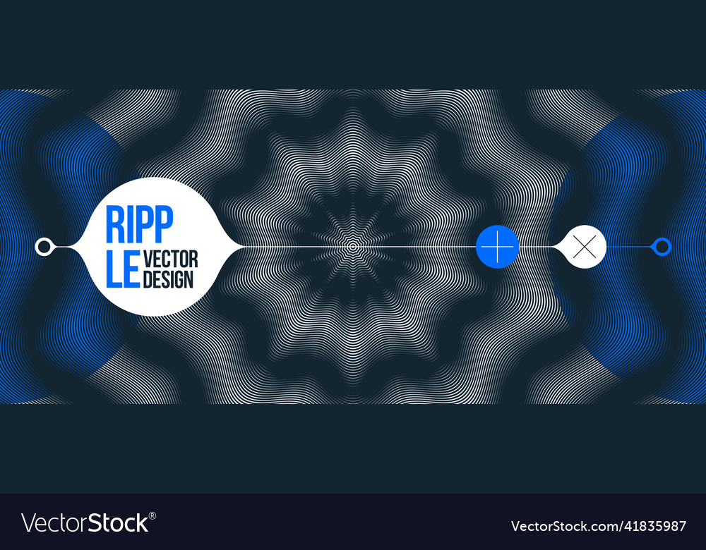 Abstract wave background made with linear moire Vector Image Abstract wave background made with linear moire