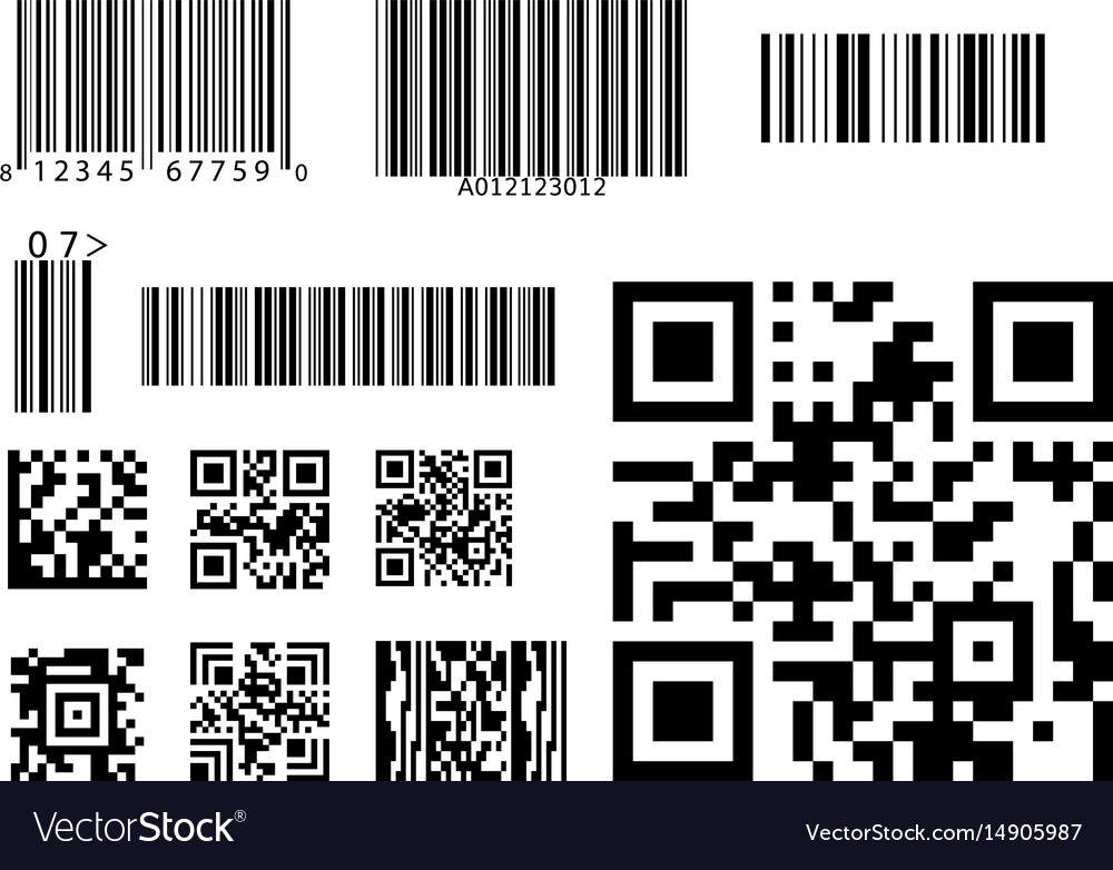 Bar code icon qr symbol
