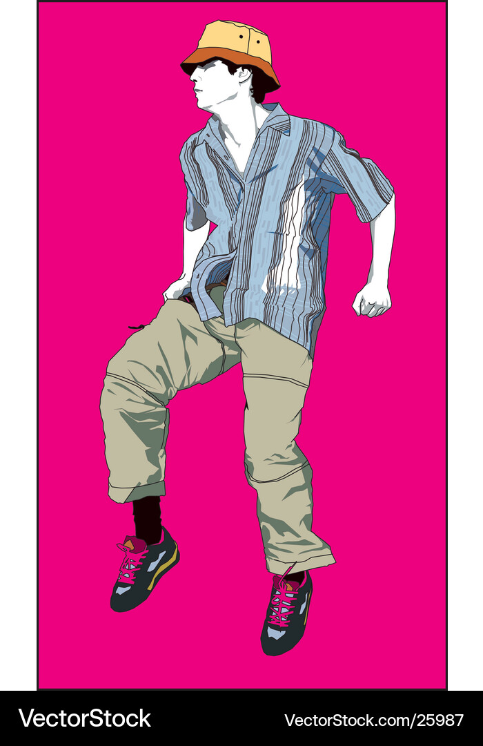 Boy jumping Royalty Free Vector Image - VectorStock
