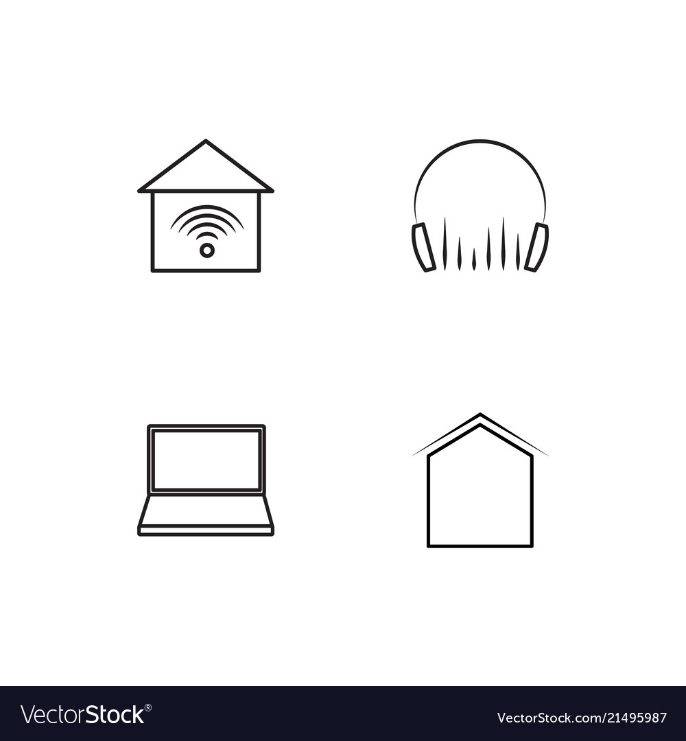 Electrical devices linear icons set simple