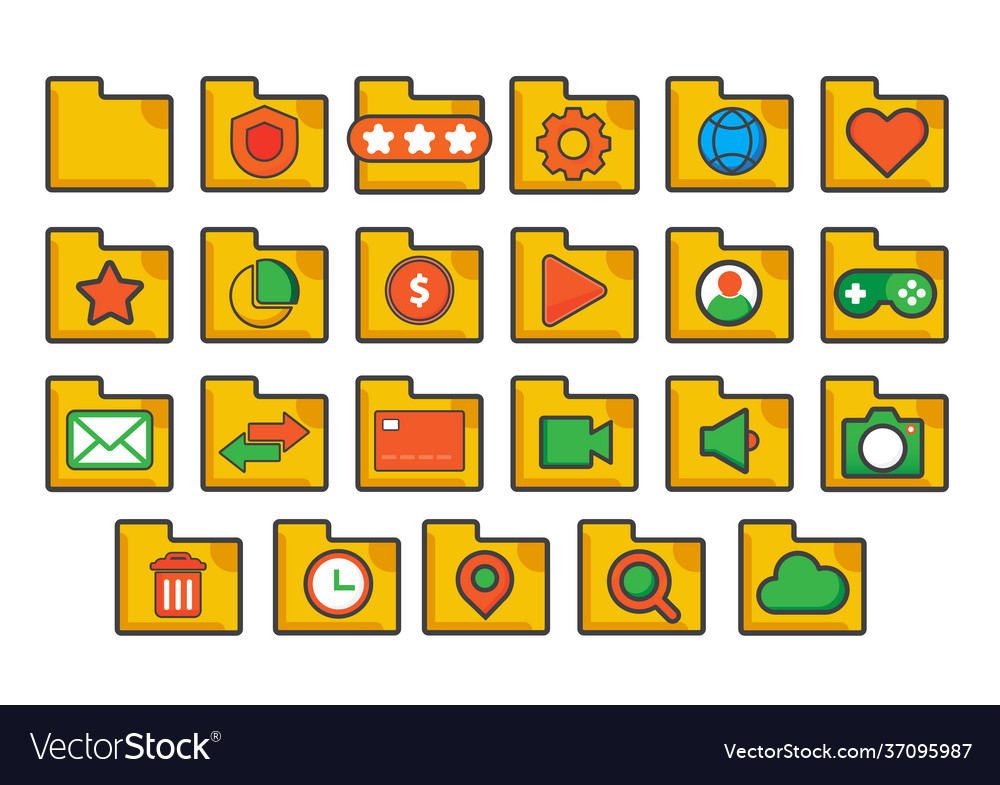 File folder icon flat can use