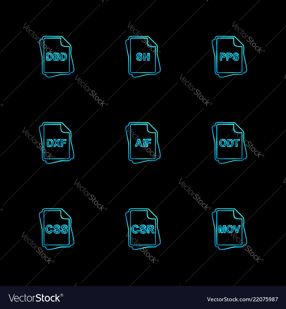 File type files documents eps icons set