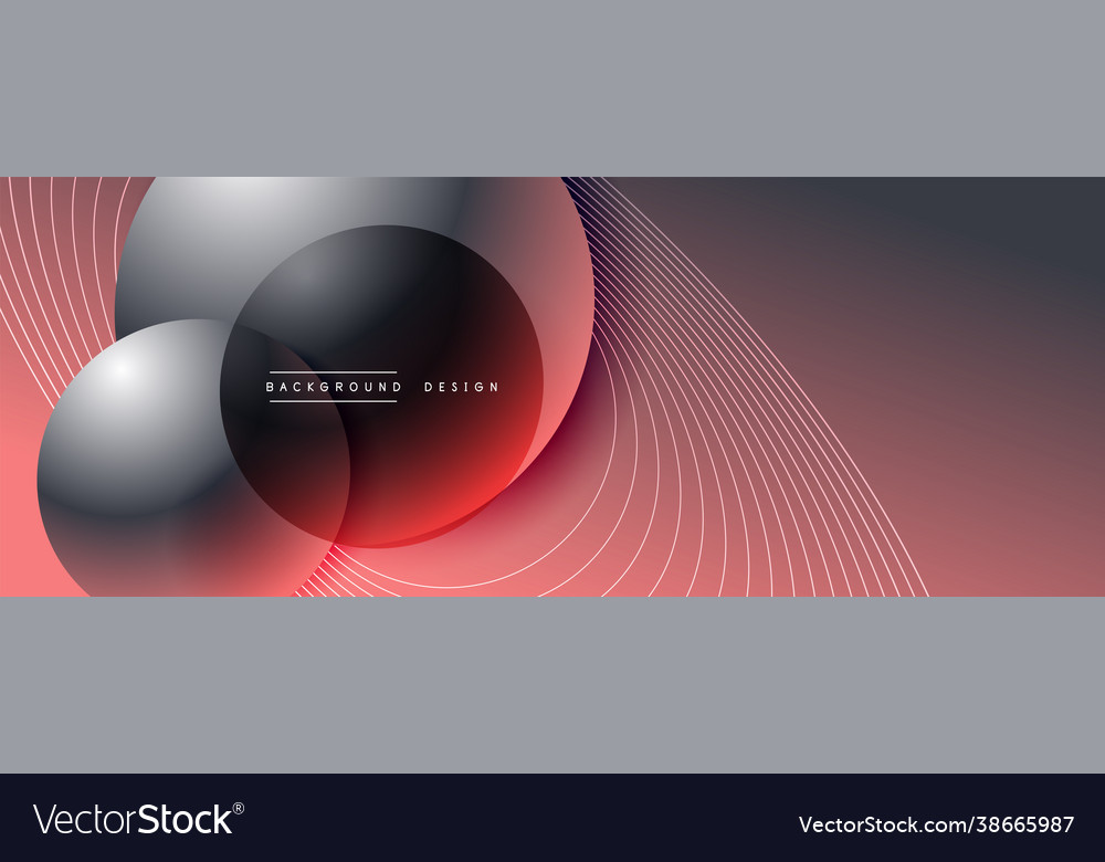 Gradient circles with shadows techno vector image Gradient circles with shadows techno