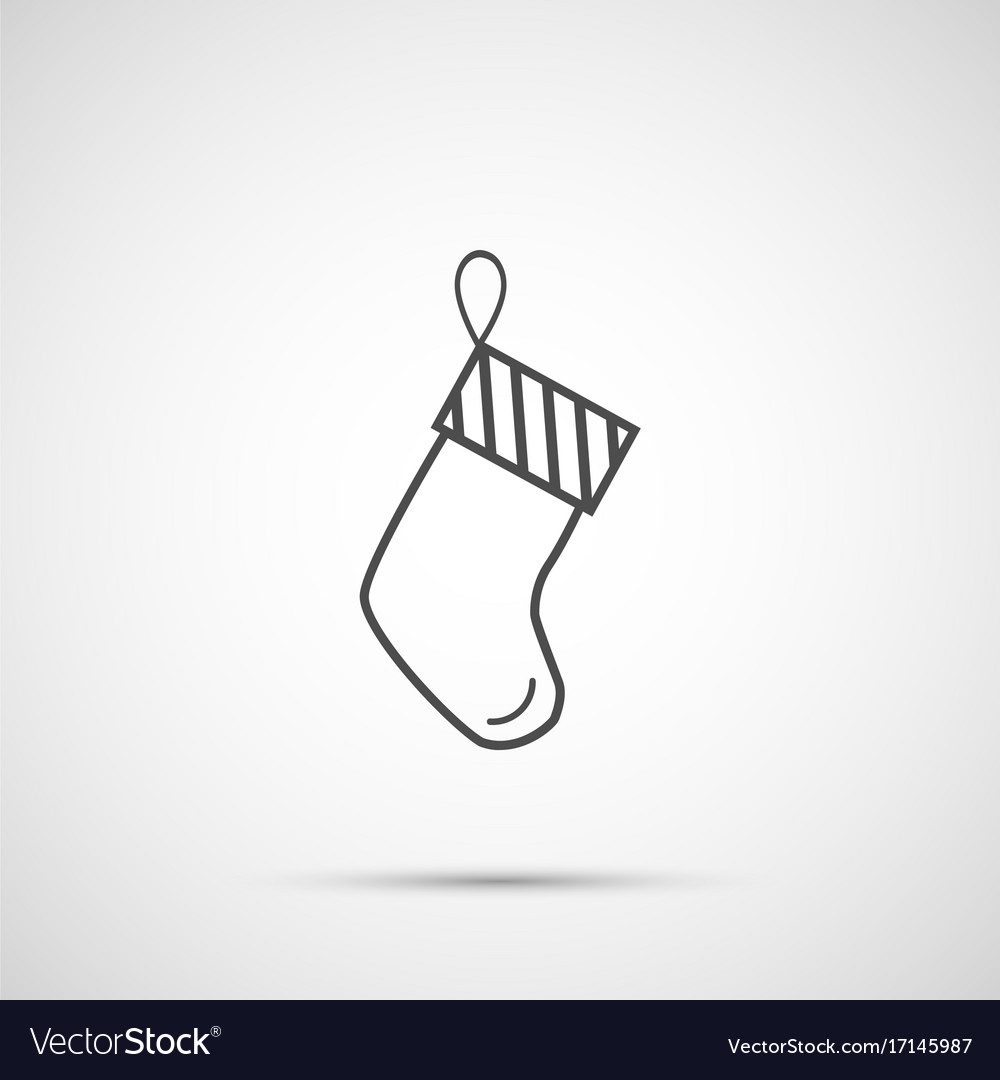 Icon christmas sock for holiday season