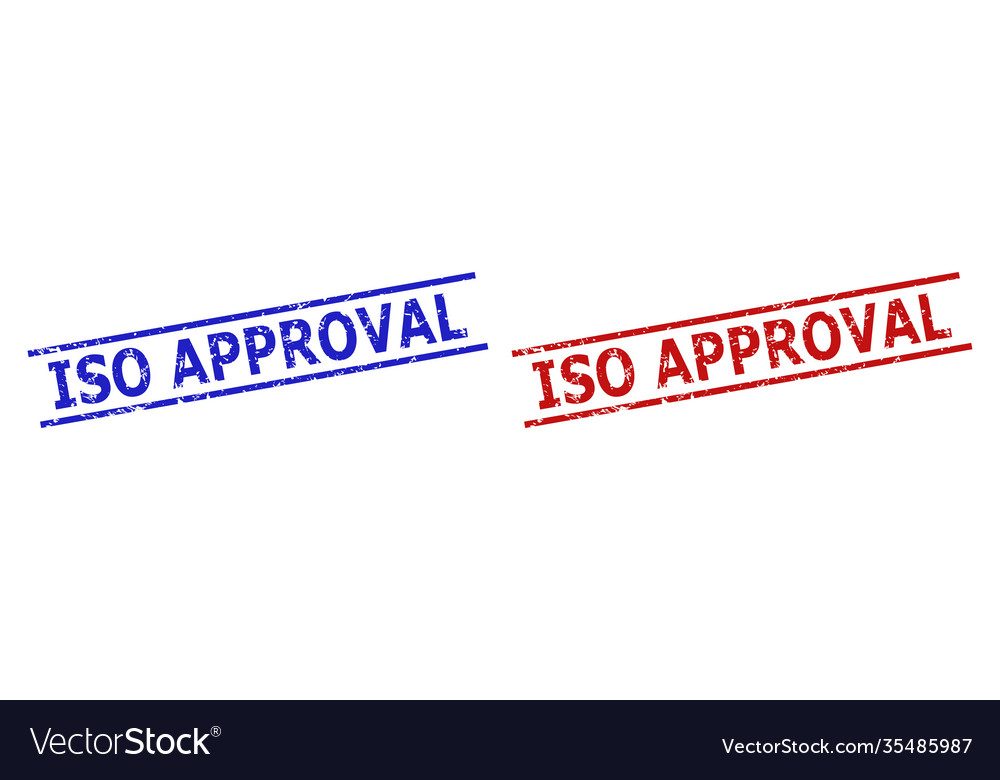 Iso approval stamps with corroded style