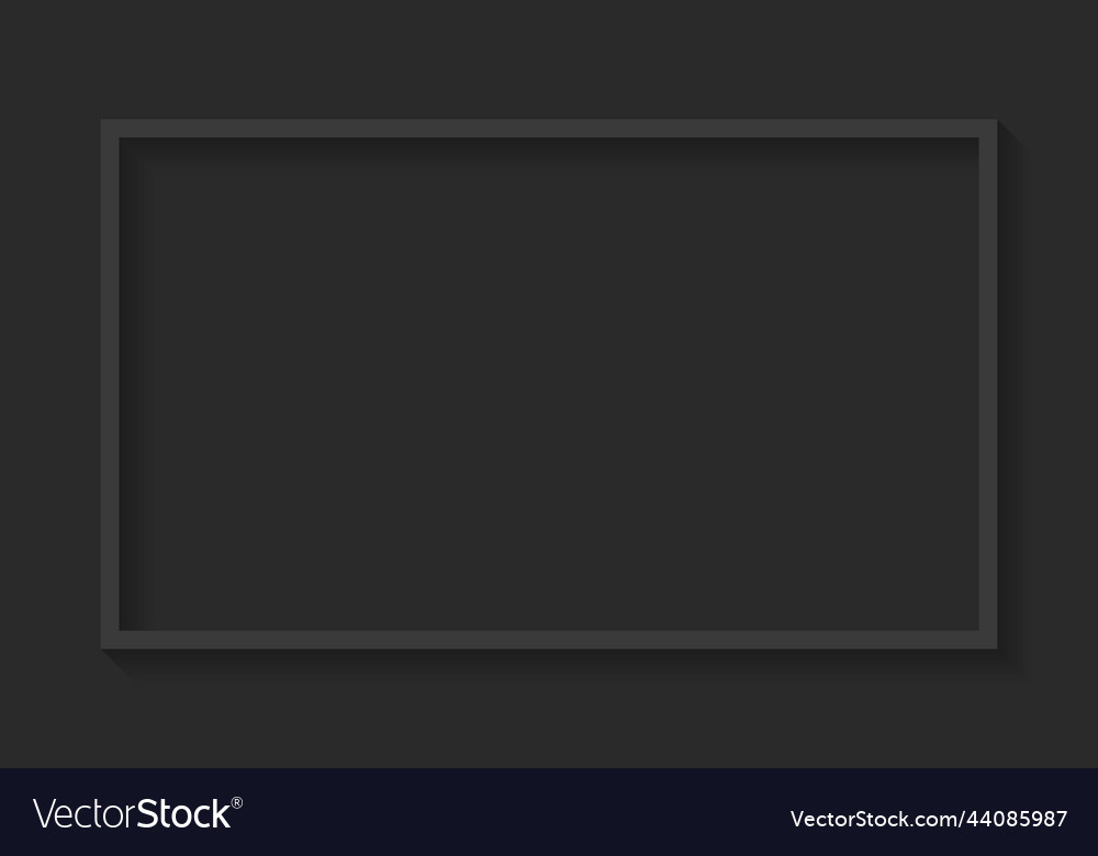 Rectangle frame on gray background