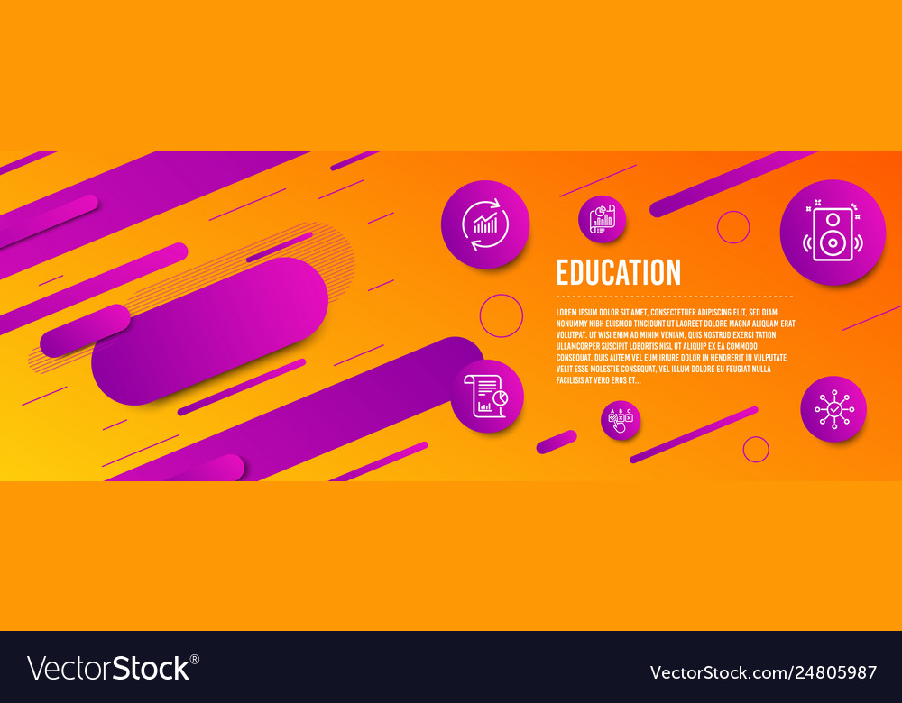Report correct checkbox and speakers icons set vector image Report correct checkbox and speakers icons set