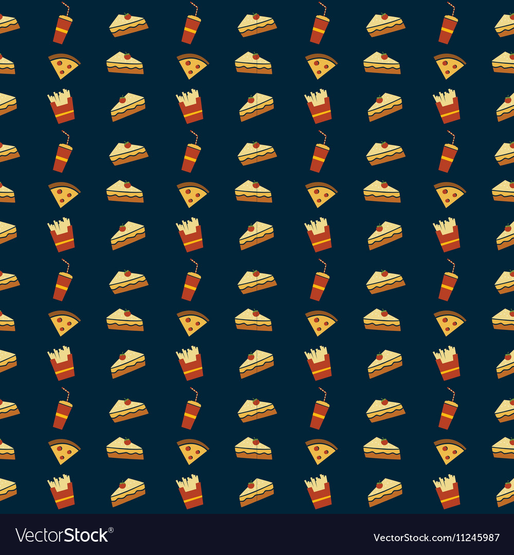 Seamless fastfood restaurant theme pattern