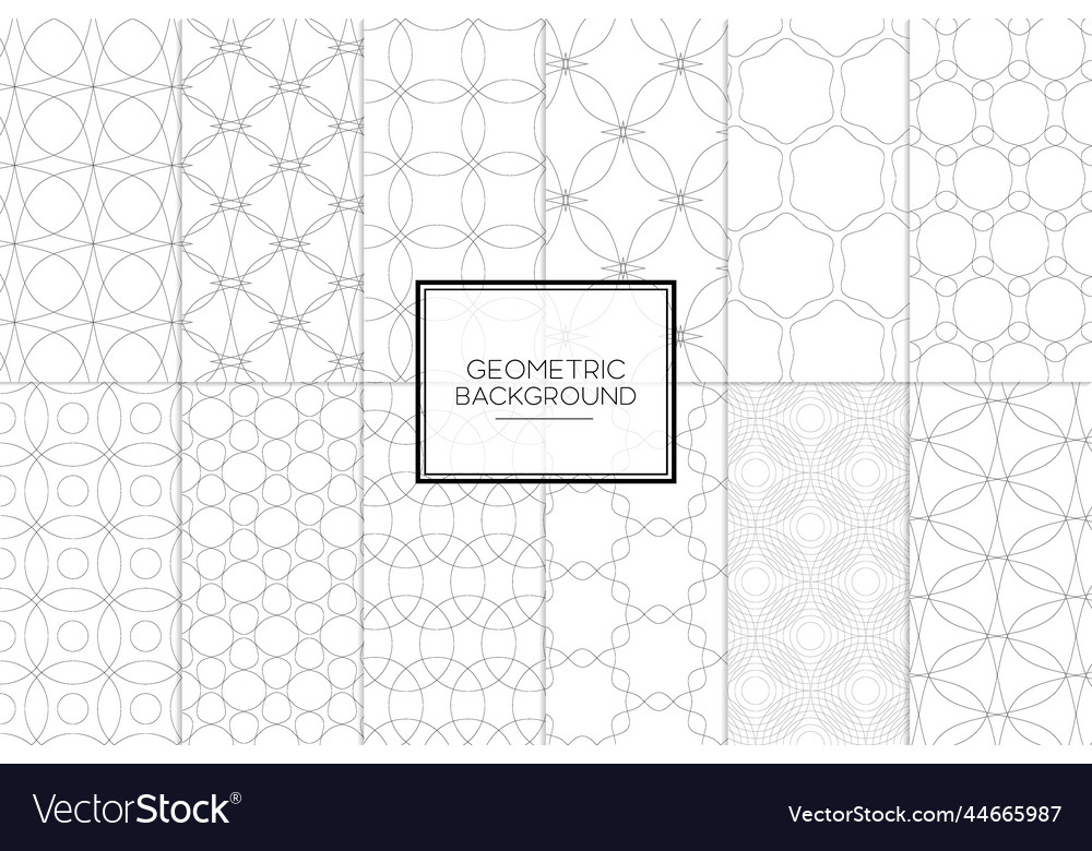 Set of geometric shape subtle simple pattern vector image Set of geometric shape subtle simple pattern