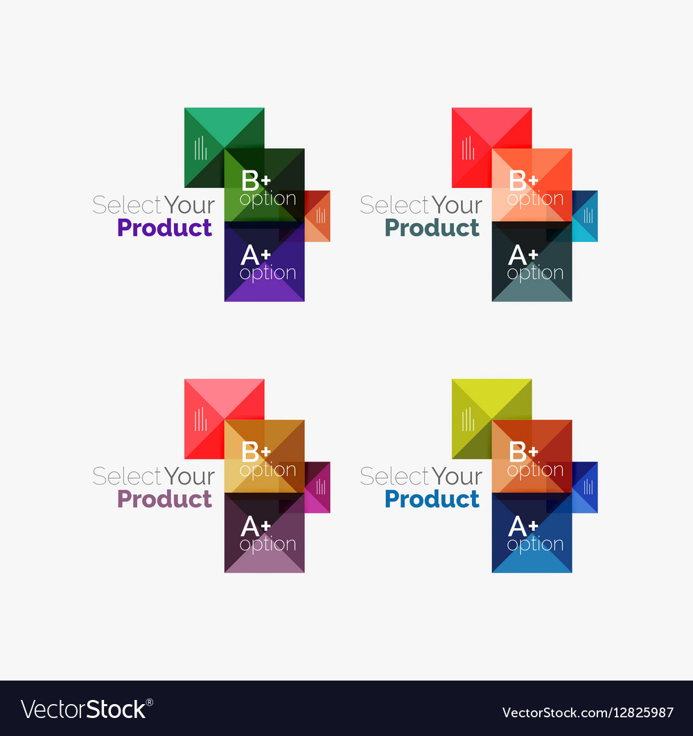 Set of square abstract background templates