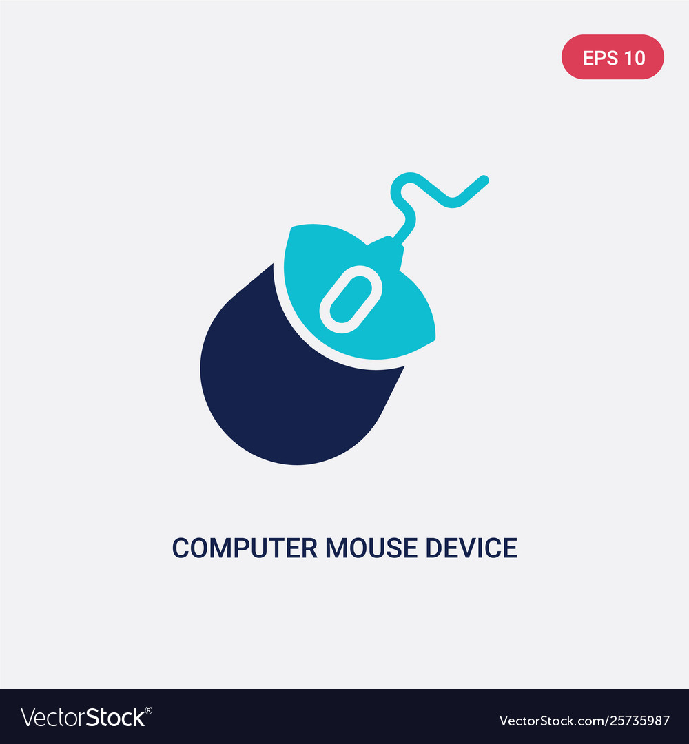 Two color computer mouse device icon from