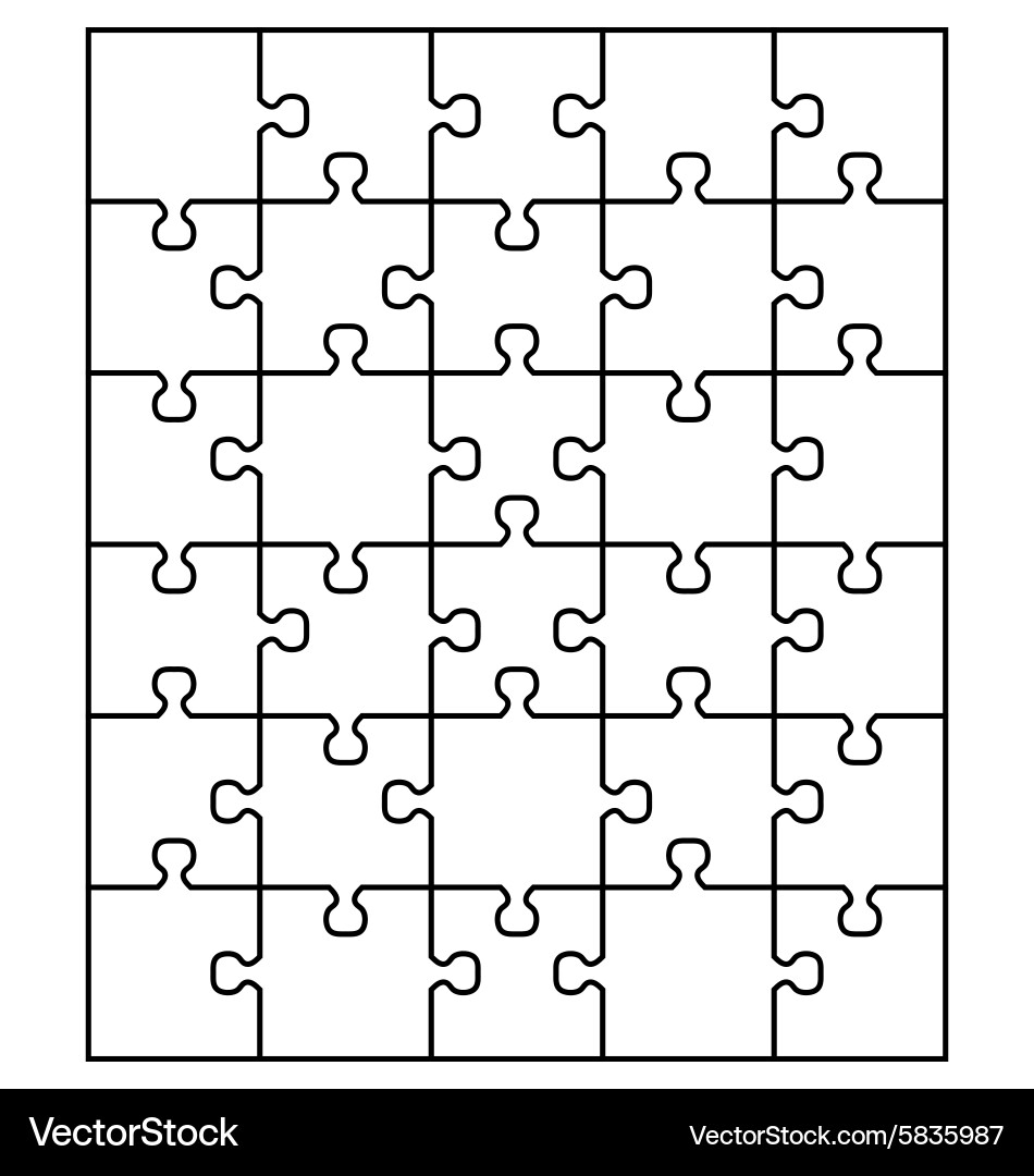 White puzzle Royalty Free Vector Image - VectorStock