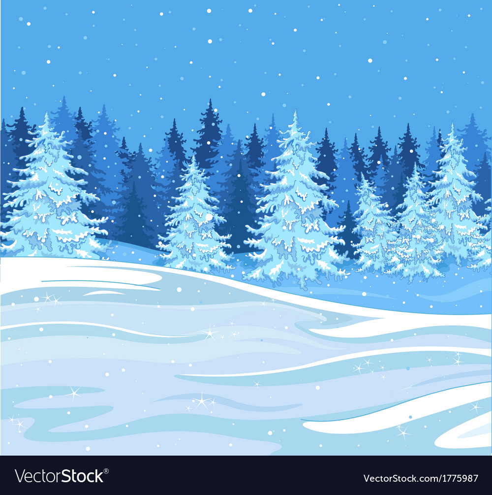 Winter landscape Royalty Free Vector Image - VectorStock