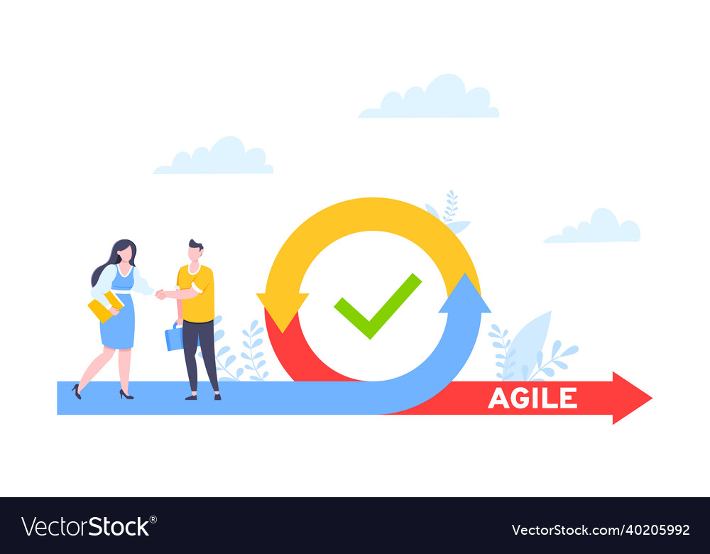 Agile development methodology business concept vector image Agile development methodology business concept