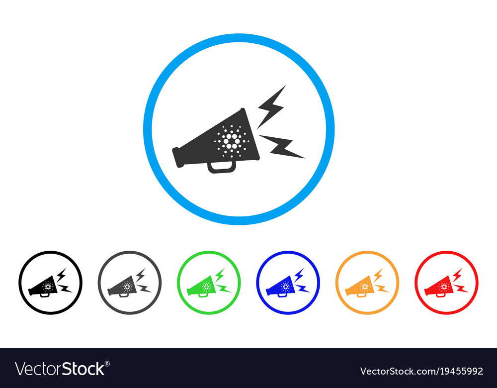 Cardano megaphone alert rounded icon