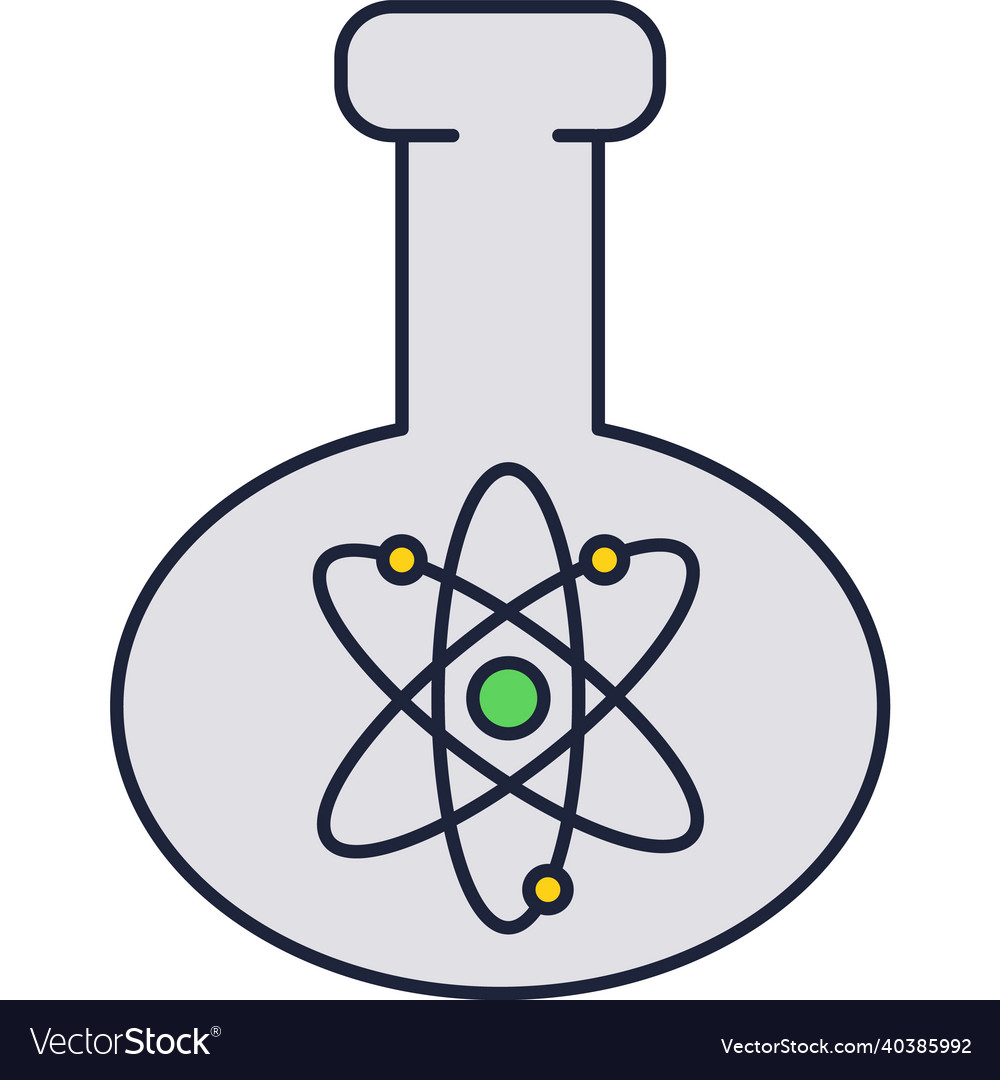 Chemistry lab icon science laboratory flask