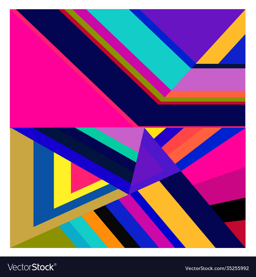 Colorful geometric and curve background pattern Vector Image Colorful geometric and curve background pattern