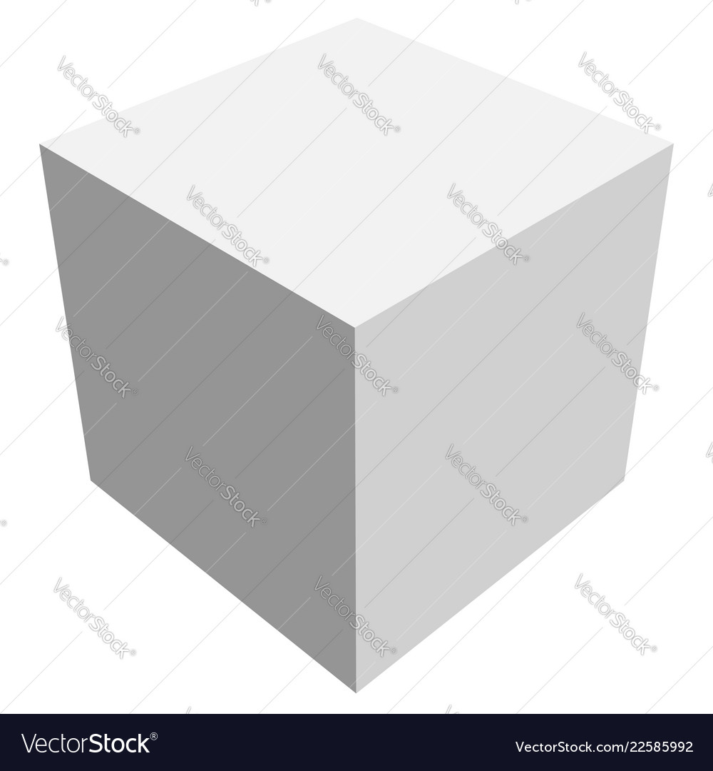 Cube icon with perspective - 3d model a cube Vector Image