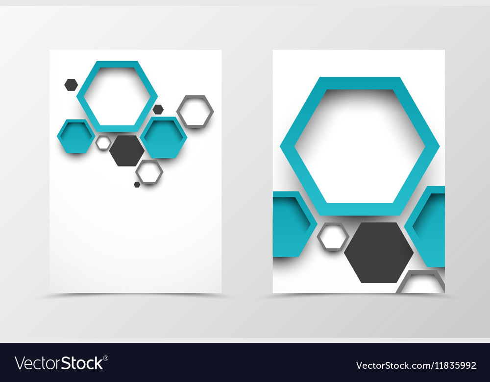 front and back digital flyer template design vector image digital flyer template