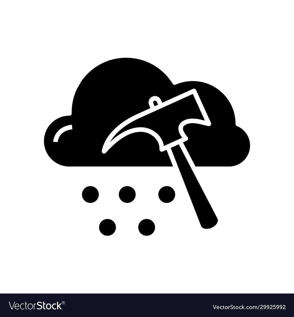 Industrie Cloud Black Icon Konzept