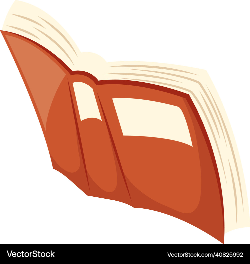 Open red textbook Royalty Free Vector Image - VectorStock