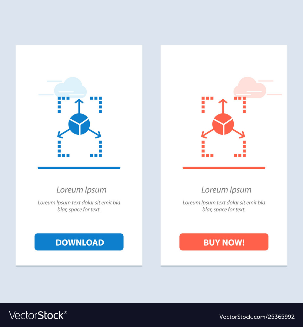 Prototype grid database chart blue and red