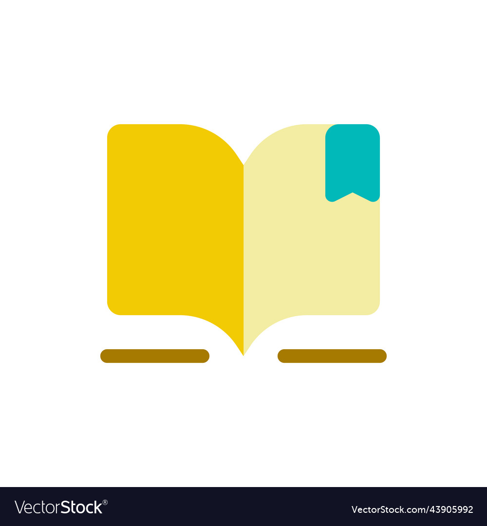 Reading e book flat color ui icon