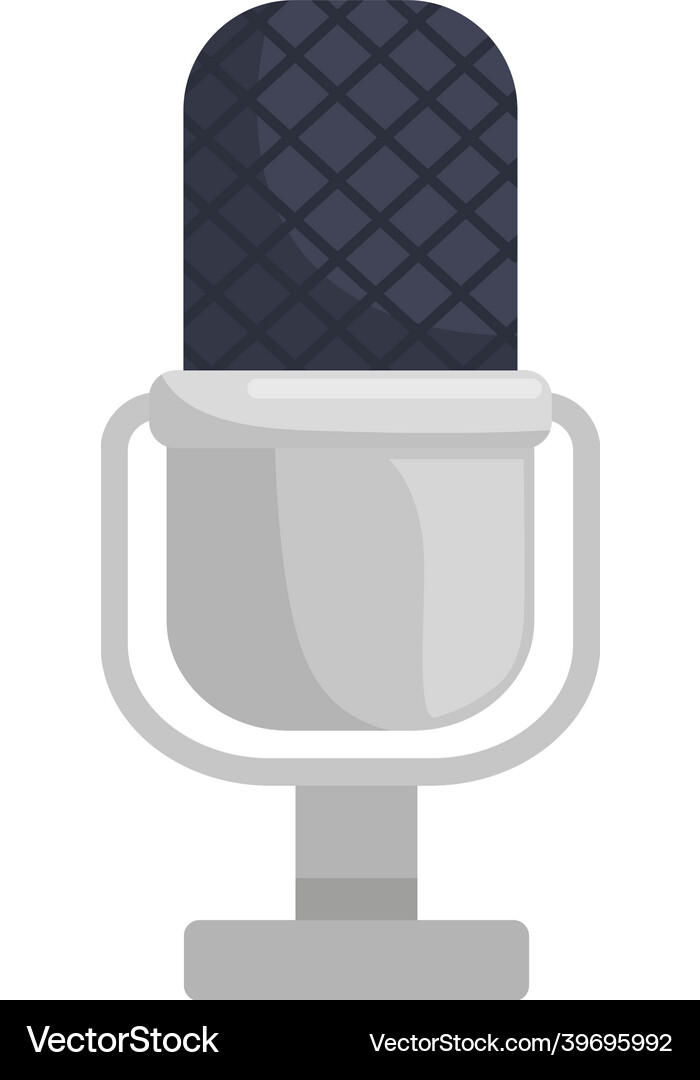 Retro microphone device Royalty Free Vector Image