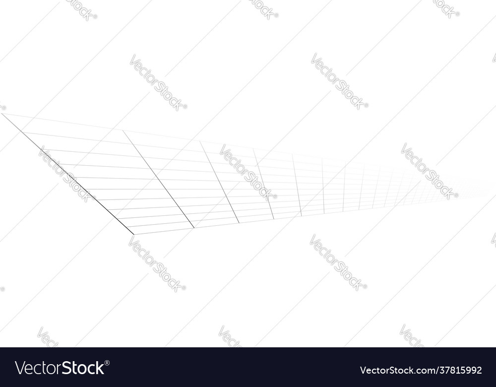 Tilted skew 3d grid mesh vector image Tilted skew 3d grid mesh