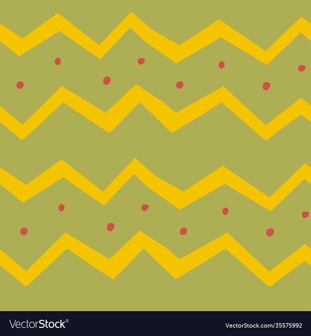 Zigzag line on green background classic pattern Vector Image Zigzag line on green background classic pattern