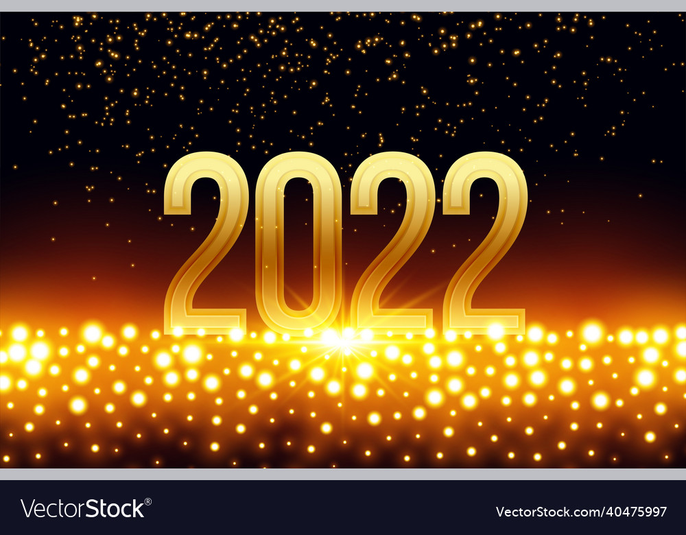 2022 new year golden sparkling celebration