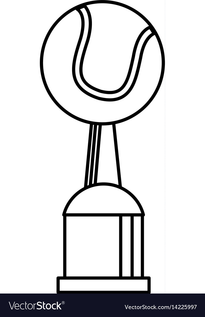 Award cup tennis sport outline