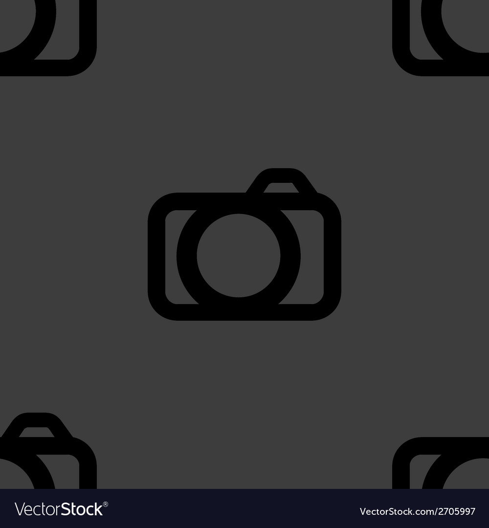 Camera web icon flat design seamless pattern