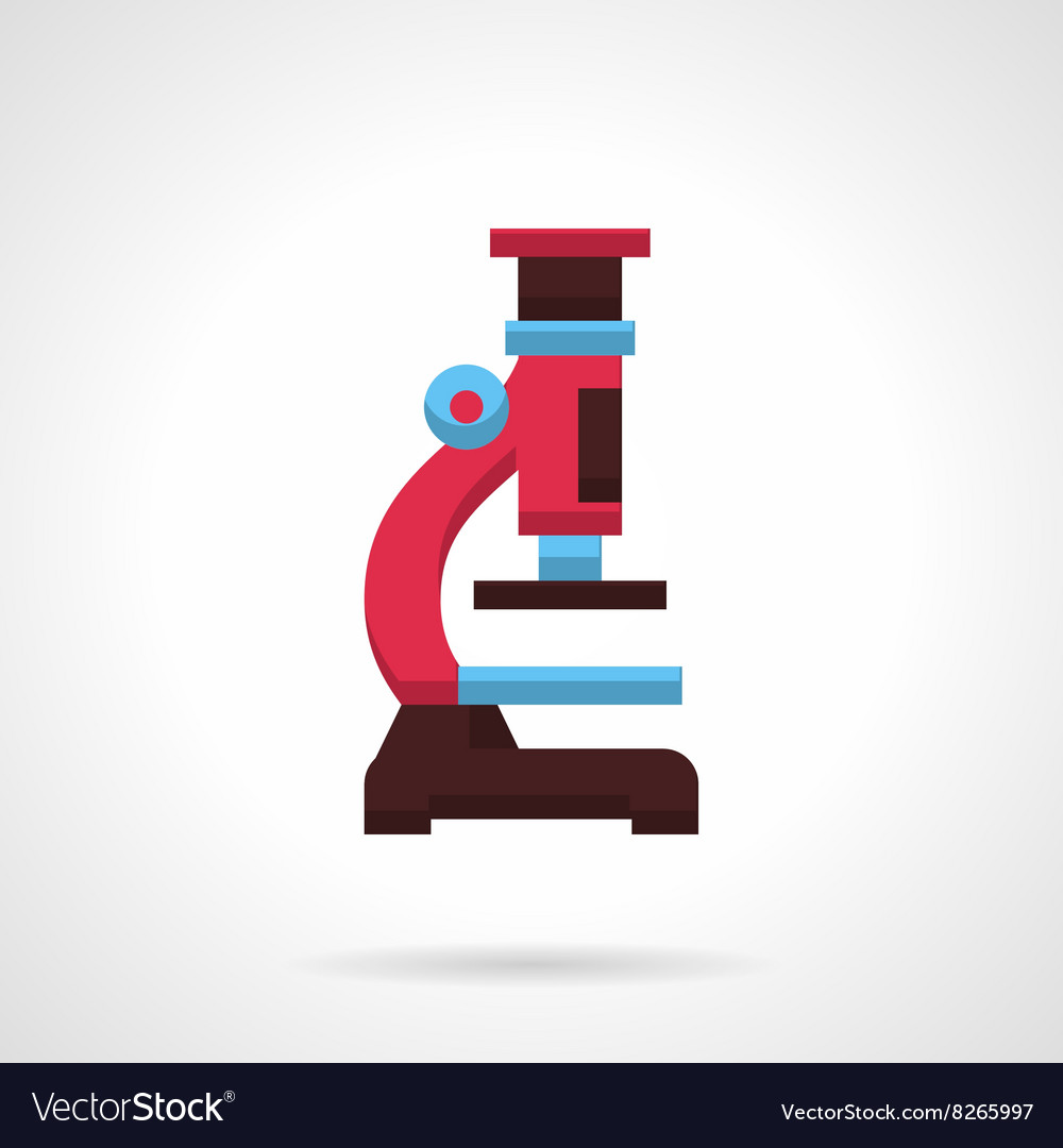 Colorful microscope flat color design icon