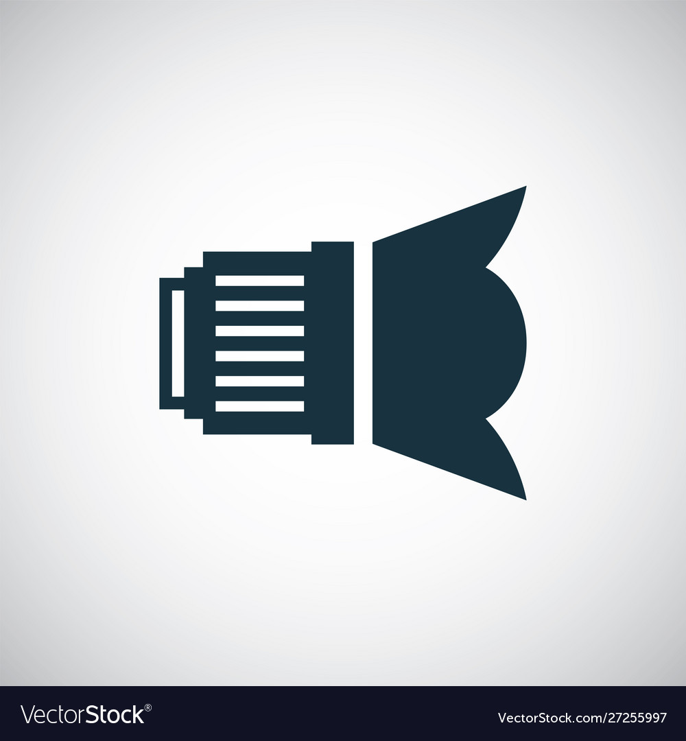 Dslr lens icon for web and ui on white background