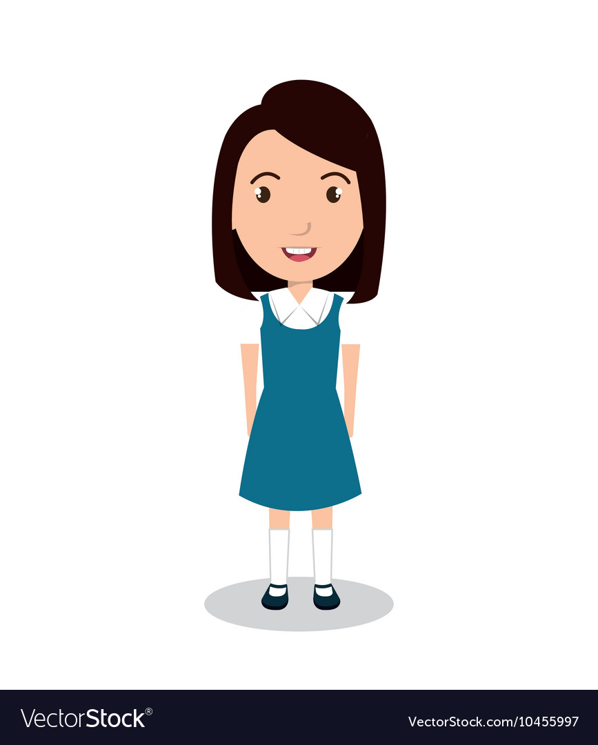 Download Girl student uniform icon Royalty Free Vector Image