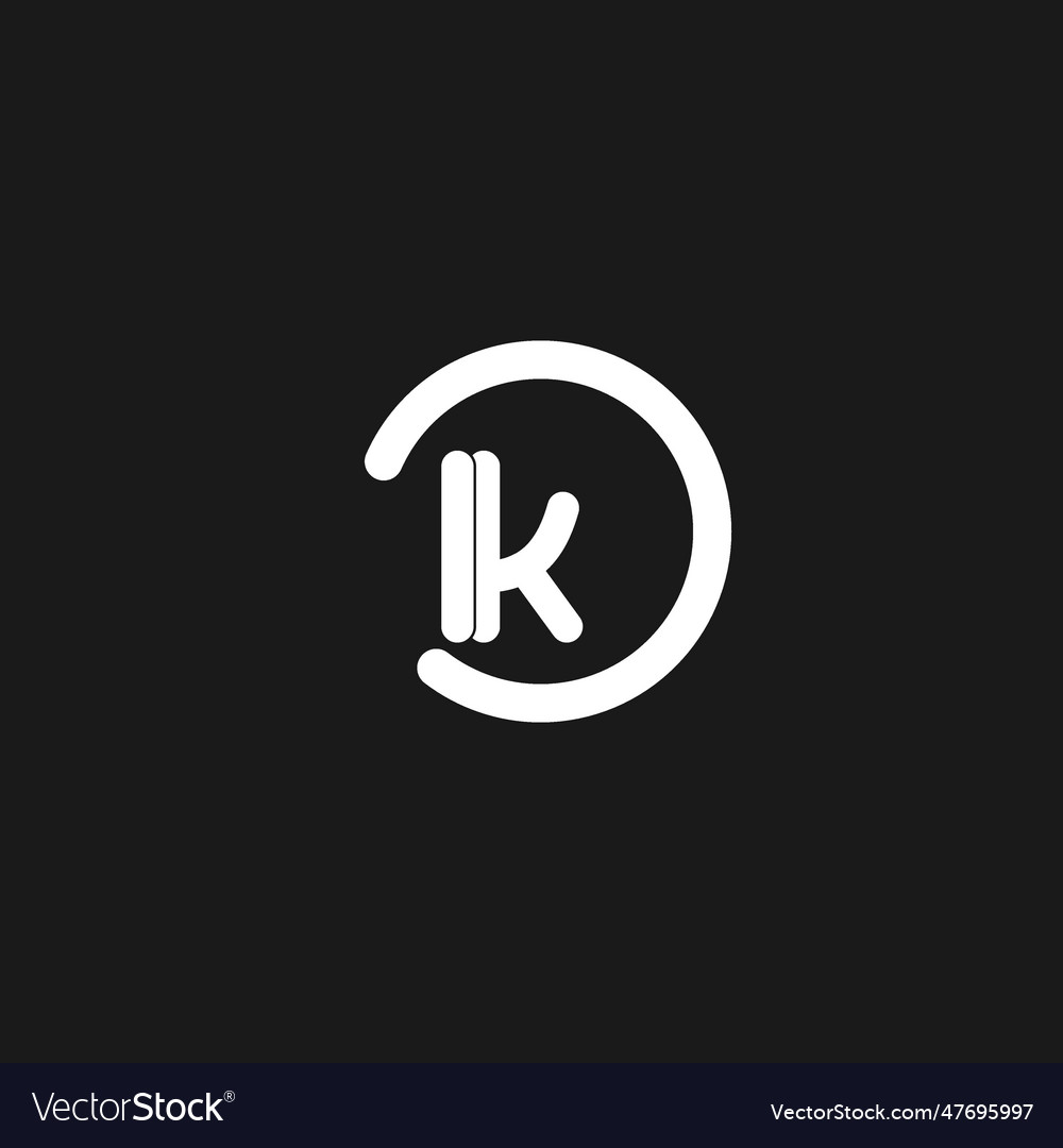 Initials lk logo monogram with simple circles