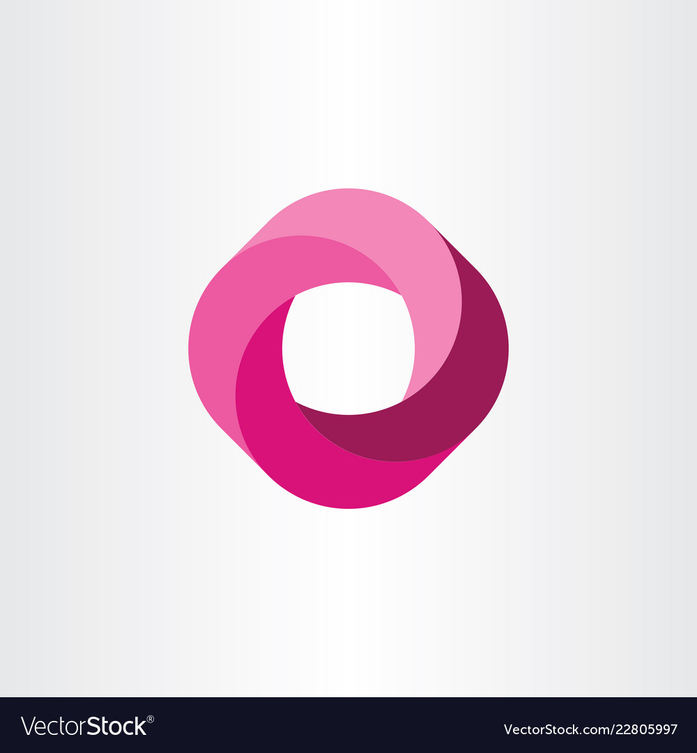 Looped logo magenta business icon