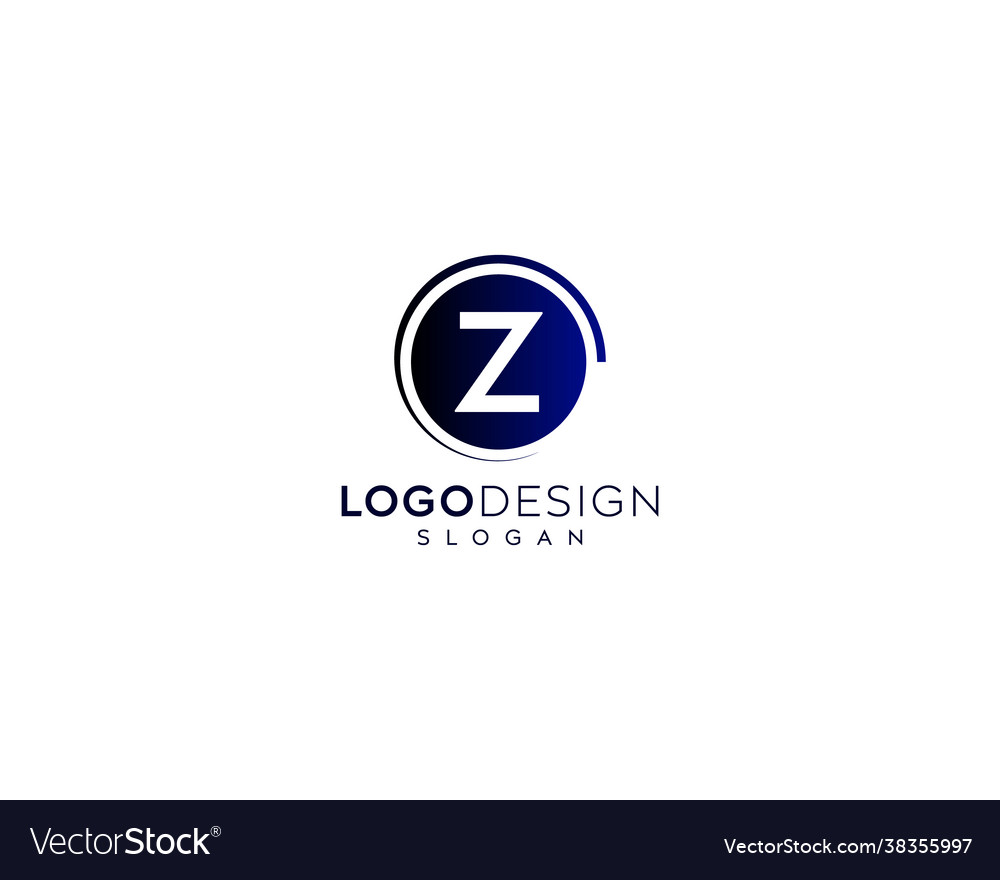 Minimalist letter z logo design Royalty Free Vector Image