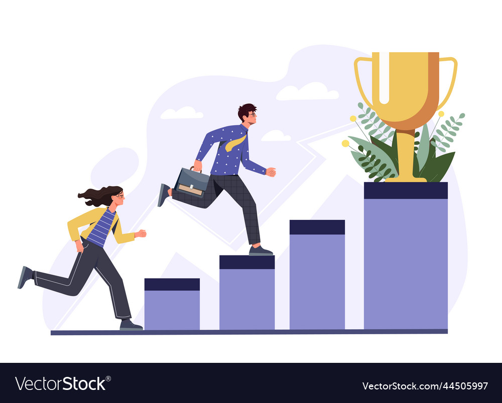 Run for success concept Royalty Free Vector Image